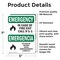 Signmission Exit Sign, Vinyl Decal, 5 in W, 7 in H, In Case Of Fire Exit Call 9-1-1 Bilingual OS-2PACK-EM-D-57-L-10339 - alternate 4